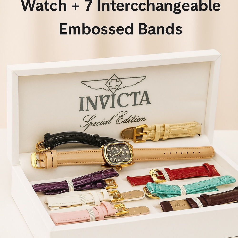 Invicta Special Edition Watch with 10 Colorful Bands